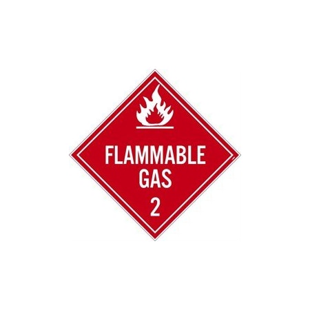 PLACARD, FLAMMABLE GAS 2,